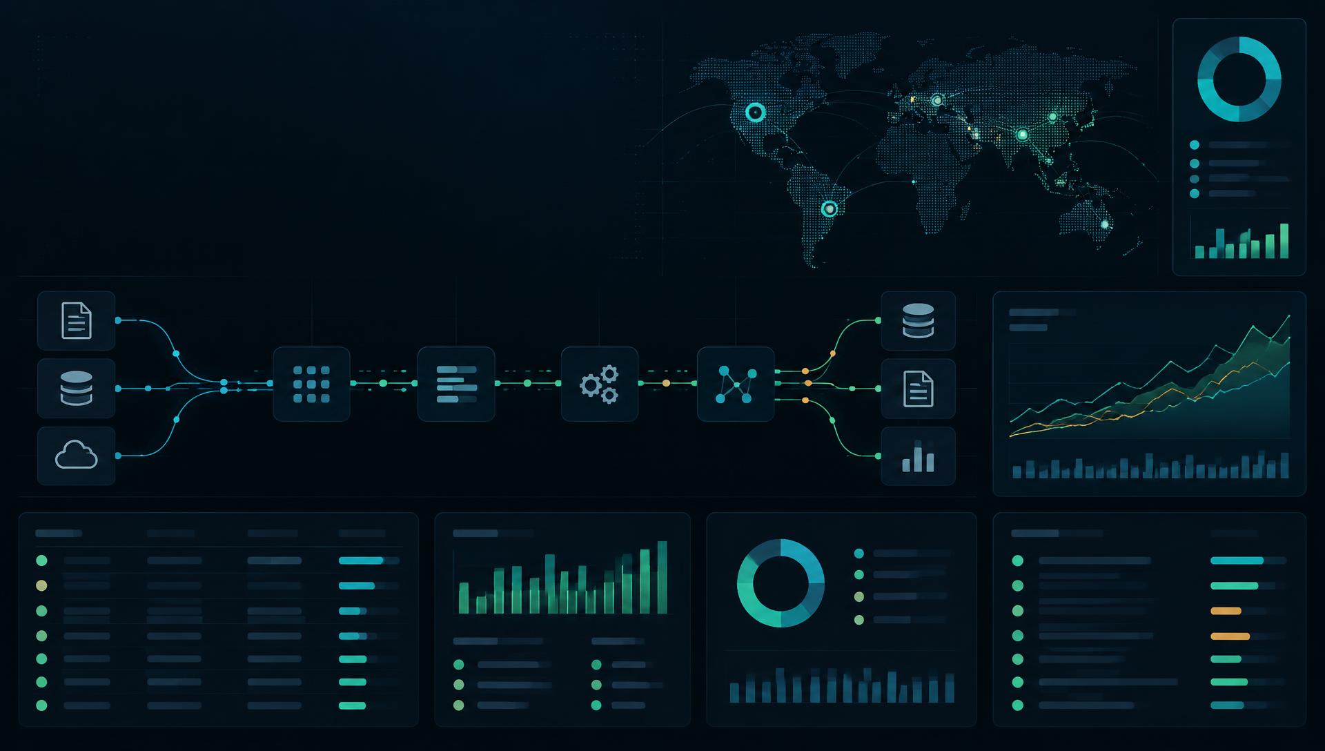 AkilIQ data operations connecting sources, pipelines and intelligence